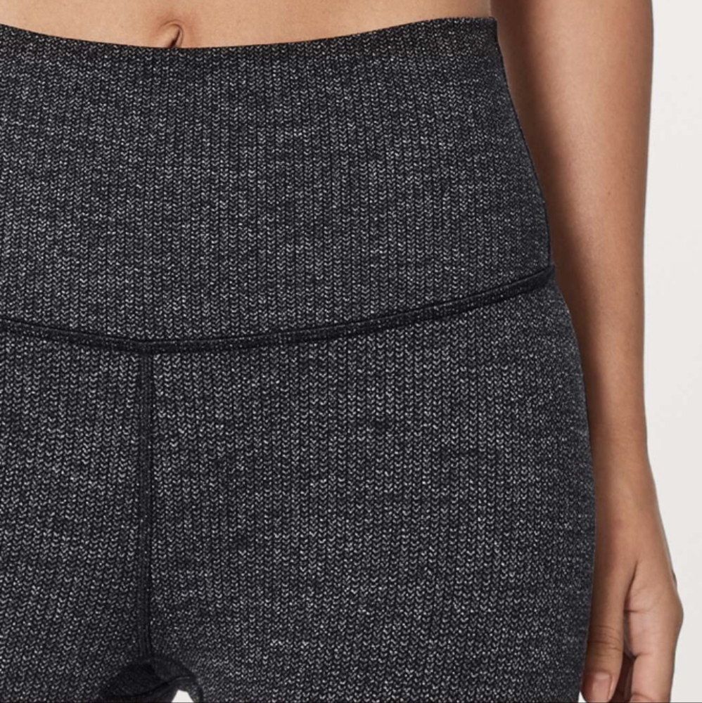 Lululemon Wunder Under Hi-Rise 7/8 Tight *25"Luon Variegated Knit Blk Hther